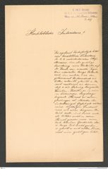 k.k. naturhistorisches Hofmuseum, Intendanzakten 1885-1896 (Hauer), Aktenzahl Z.439/1892, Seite 1